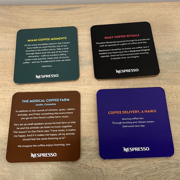 Nespresso Coasters Set of 4 Limited Edition - Picture 2 of 4